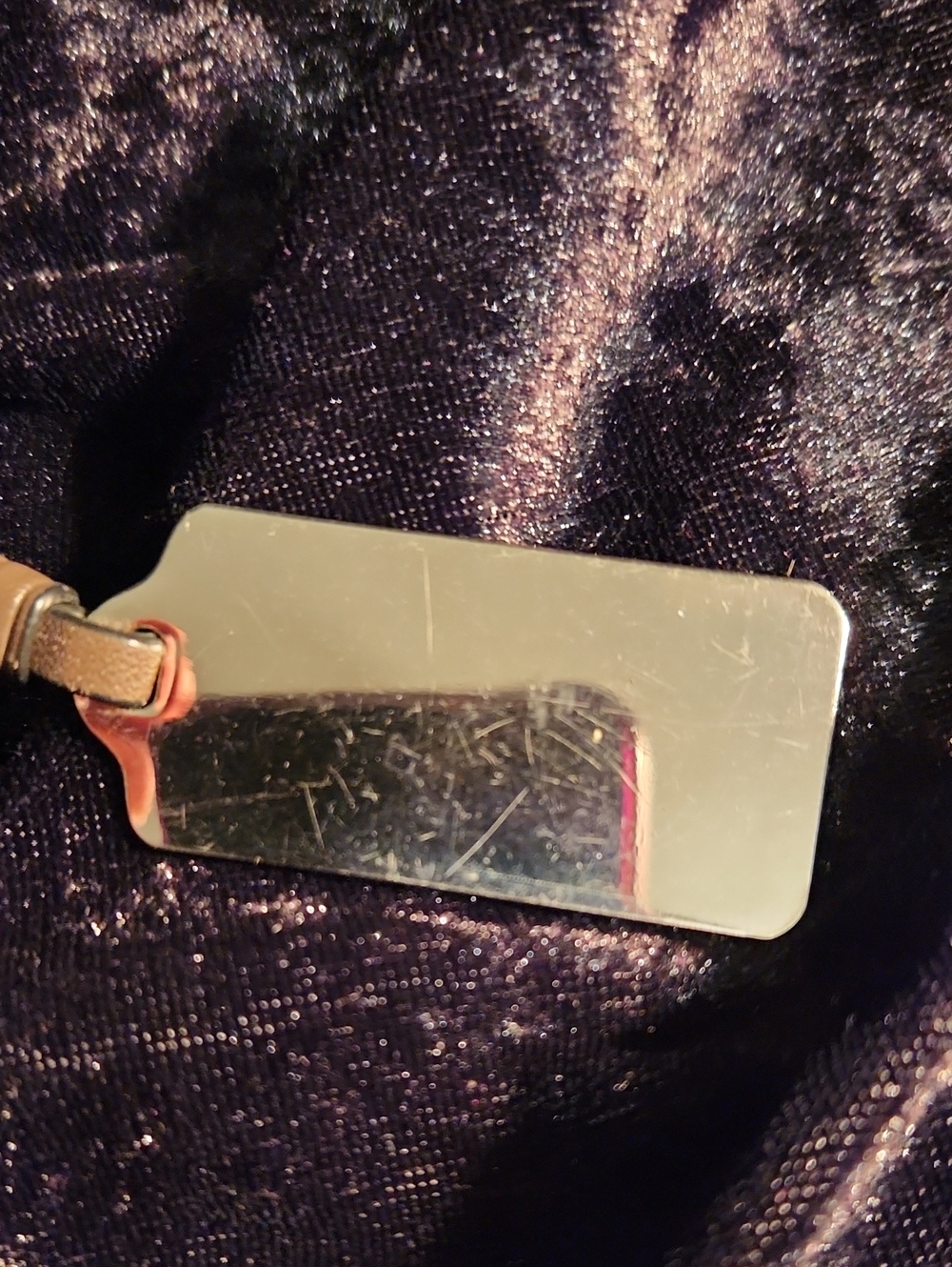 Coach Metal Hang Tag With Black Glitter Cherry Key Charm - Picture 3 of 4